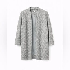 🩶 Westport Puff Textured Open Jacket